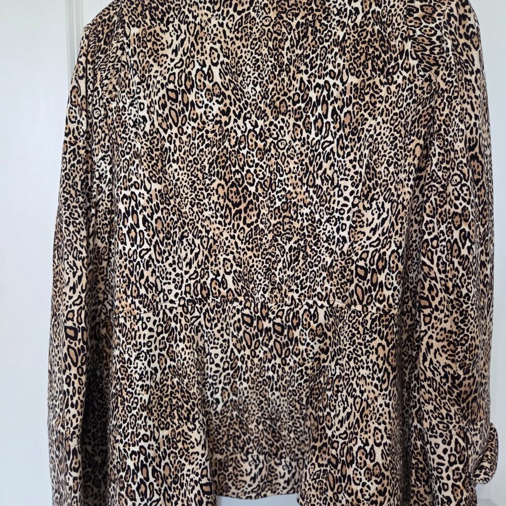 Chico's Leopard Print Blazer Size 2 / L / 14 - NWOT - Picture 5 of 8
